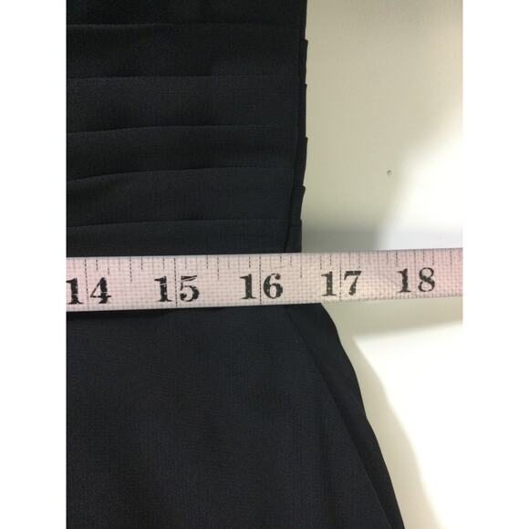 FORMAL SZ 12 L black chiffon draped corset bridesmaid party maxi dress NEW B130 - Picture 6 of 7